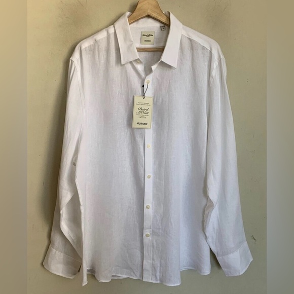 Baird McNutt White Button-Up Shirt 100%Linen - Picture 9 of 13